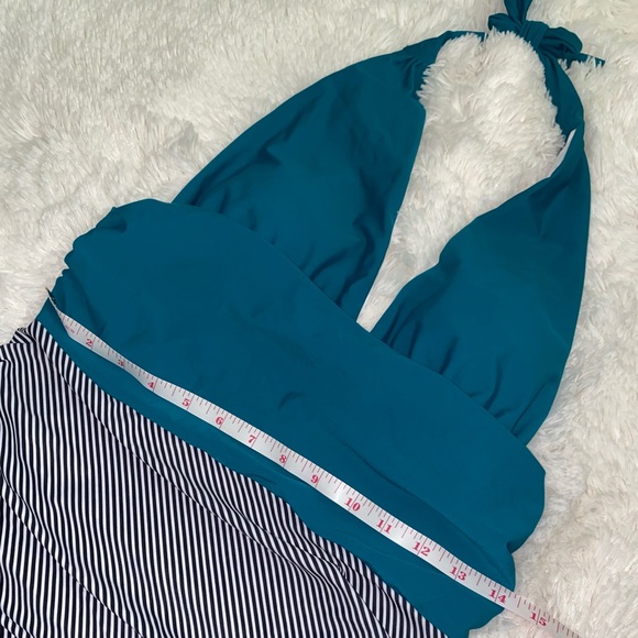 Beachsissi One Piece Swimsuit Halter Deep V Neck Backless Swimsuit Large - Picture 6 of 9